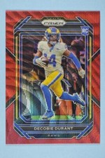 Decobie Durant SN 2022 Panini Prizm Red Wave Los Angeles Rams #347