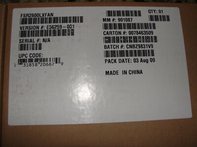  INTEL FSR2600LXFAN  Fan Spare Kit.  2 FANS ONLY.