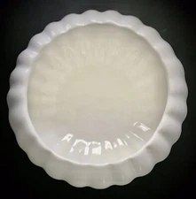 HAEGER 1997 White Round Ribbed Vase Planter Bowl