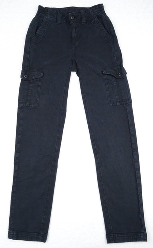 American Eagle Womens Pants Size 000 Black Cargo Stretch Mid Rise Straight Leg