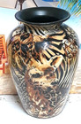 La Vie Safari African Animal Patchwork Print Vase