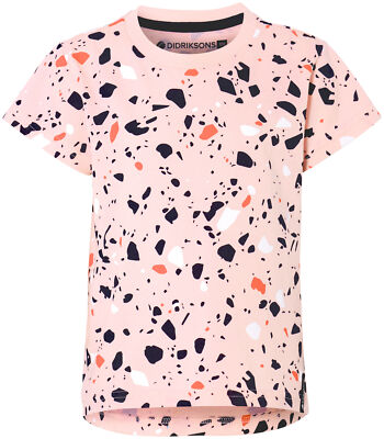 Didriksons Mädchen T-Shirt Shirt FRÖET KIDS T-SHIRT2 rosa elastisch gepunktet