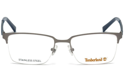 Timberland TB1564 009 Gunmetal Semi Rimless Metal Eyeglasses Frame 53-18-140 AB
