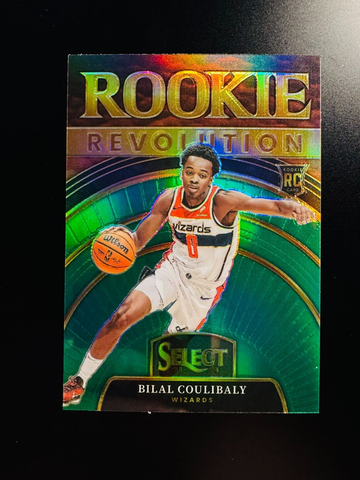 Bilal Coulibaly 2023-24 Select Rookie Revolution Green Prizm RC #26 Wizards
