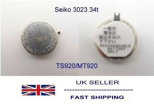 Seiko Capacitor Battery For Kinetic Watch 3023.34T TS920 V172 V174 V175 |  eBay