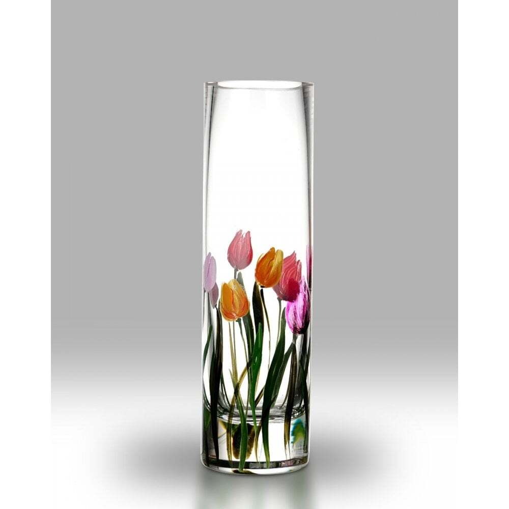 Nobile Glassware Rainbow Tulips 19.5cm Bud Vase 2318-22