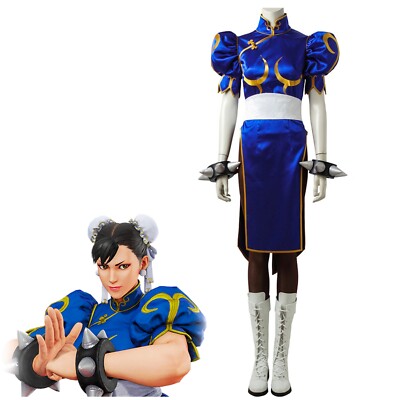 Chun Lee Street Fighters Kostüm Kleid Cosplay Professional Erwachsene Damenkleid