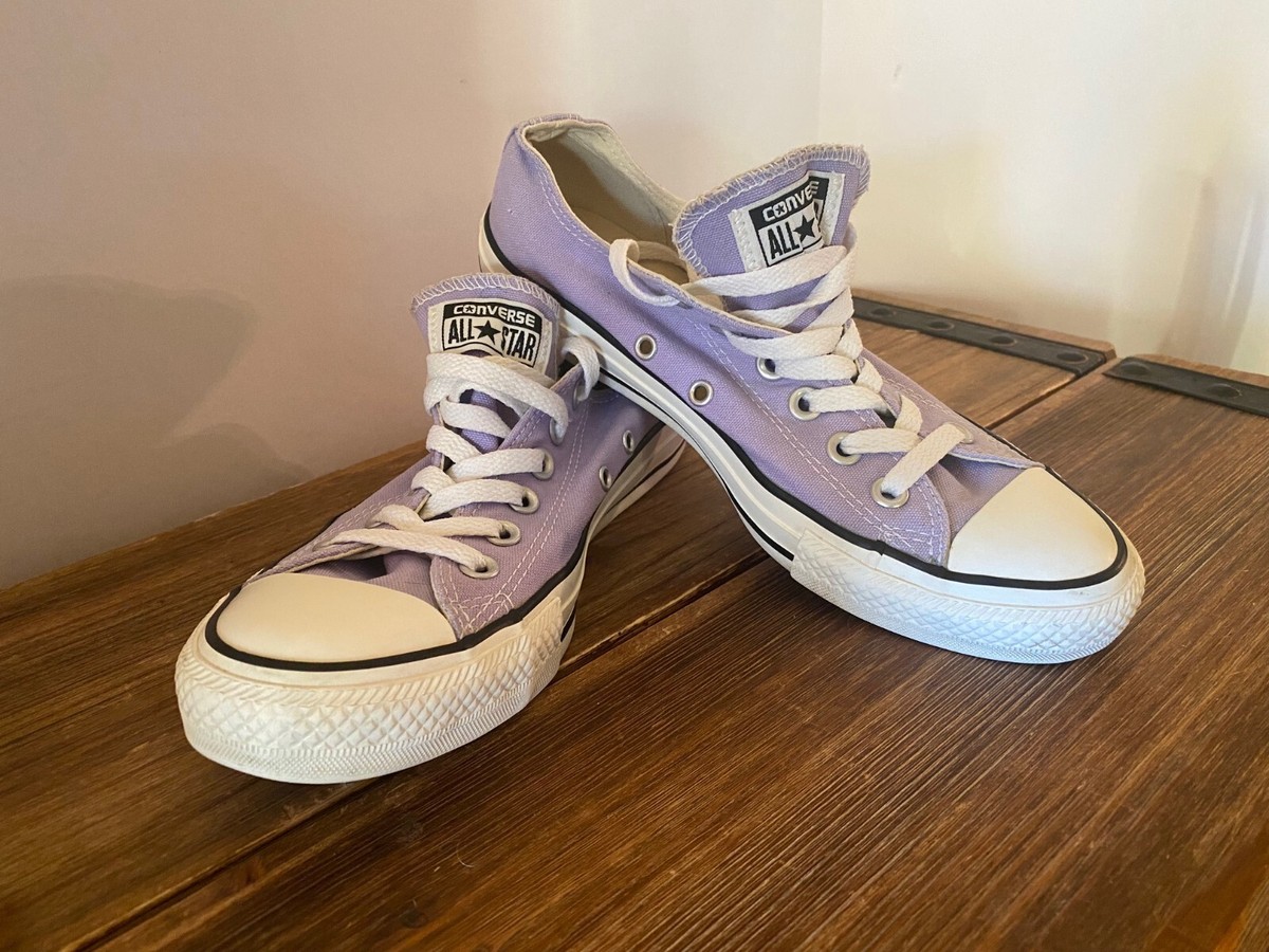 Converse Light Lavender Canvas Sneakers Men\'s Size 13 Low Top Casual Shoes * converse all star purple products for sale | eBay main image 2