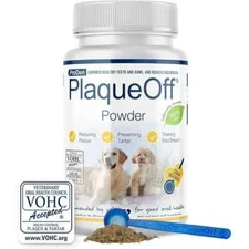 Plaqueoff Powder for Pets - Cat & Dog Breath Freshener -Plaque & Tartar Remover