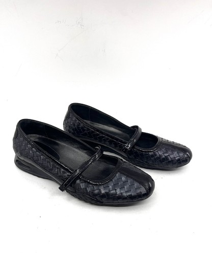COLE HAAN Air Bria Sz 7B Woven Black Patent Mary Jane Comfort Shoe VGC READ - Picture 2 of 14