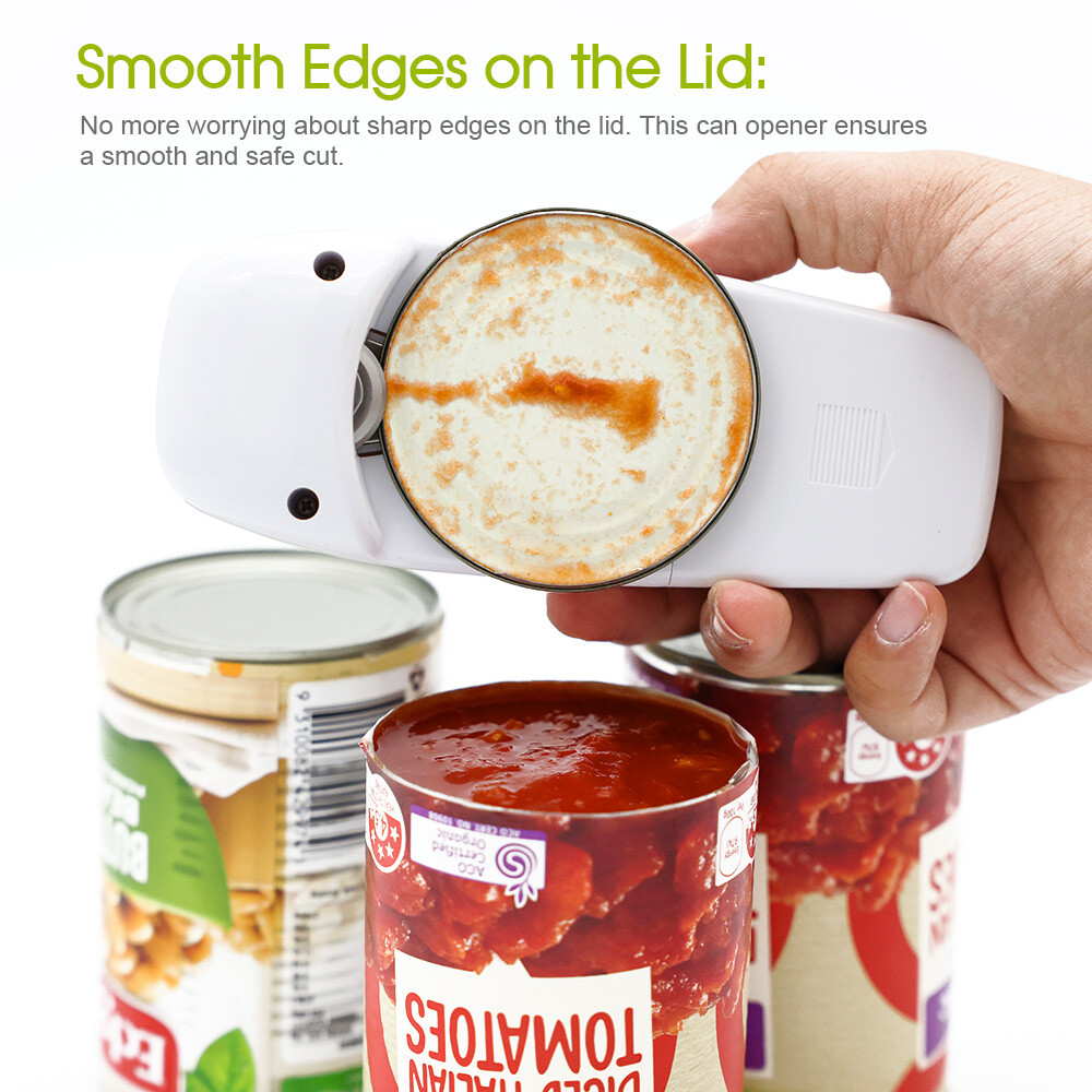 Automatic Hands Free Handy Can Opener Battery Operated White eBay