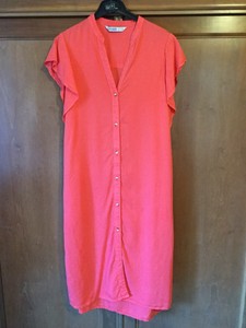 zara robe longue orange