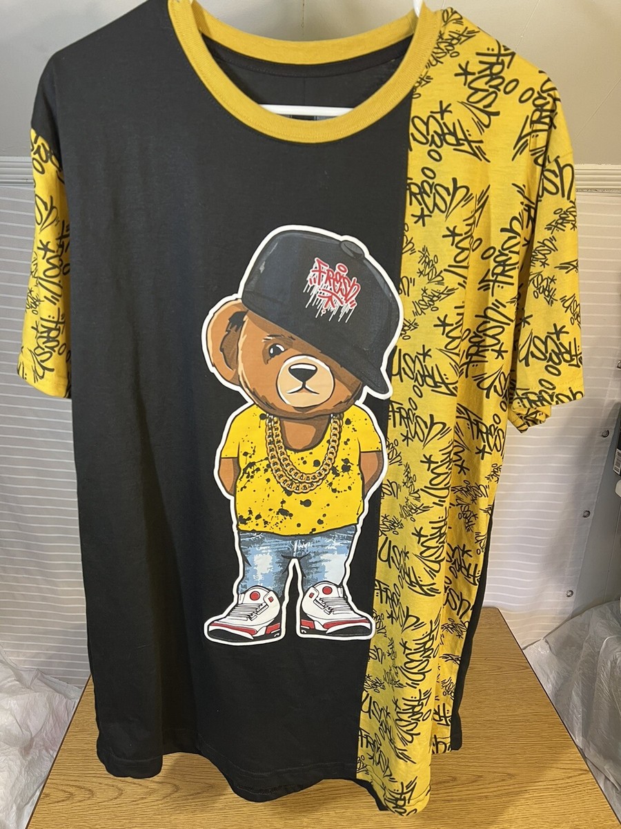 Bailey Apparel Yellow & Black Hustle Fresh Teddy Bear Large