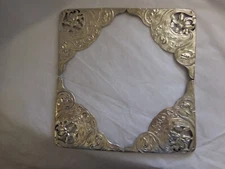 GORHAM ART NOUVEAU SET STERLING SILVER DESK BLOTTER CORNERS PIERCED FLORAL 1900