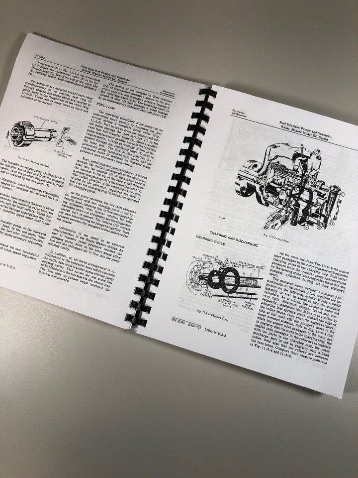 Service Repair Manual fits John Deere Db Jdb Dc Roosa Master Fuel Injection Pump | eBay