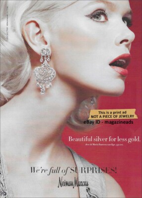 NEIMAN MARCUS Jewelry 1-Page PRINT AD 2009 DEWI DRIEGEN beautiful blonde woman