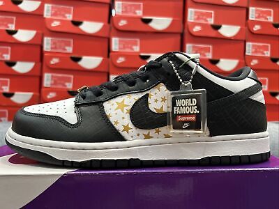 Supreme x Nike SB Dunk Low “Stars Black” - Men's Size 9.5 Supreme x Nike SB Dunk Low “Stars Black” - Men's Size 9.5