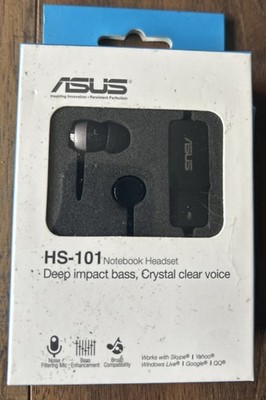 ASUS HS-101 Notebook headset Deep Impact Bass Crystal Clear Voice NEW