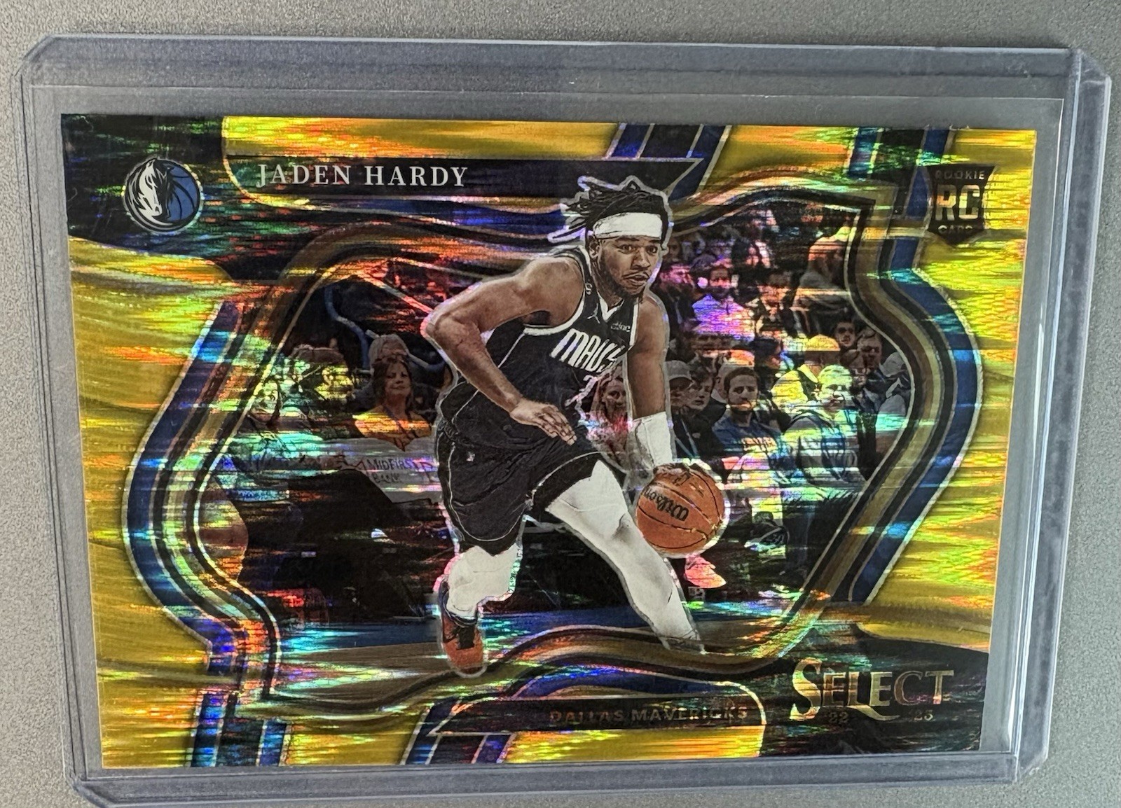 2022-23 Panini Select Jaden Hardy Courtside Gold Flash Rookie RC 01/10