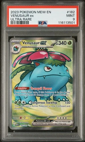 Venusaur Ex Ultra Rare Pokemon Mew 151 182/165 PSA 9