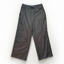 Gap Size M Relaxed Drawstring High Rise Straight Pull On Black Canvas Pants