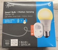 CYNC by GE Full Color 1 Smart Bulb 1 Motion Sensor Starter Kit 93129715 NEW