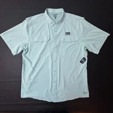 Pelagic Shirt Mens 3XL Green UPF 50+ Performance Fishing Breathable Caped Boat