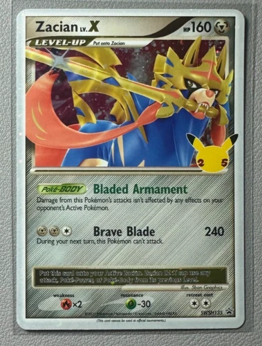 2021 Pokemon SWSH135 Celebrations Zacian lvl X Promo NM-M