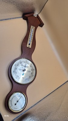 analoge Wetterstation Barometer Hygrometer Thermometer aus  Holz deko,Vintage 