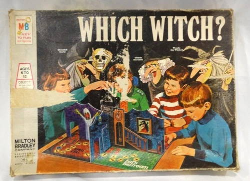 Vintage Which Witch Board Game Milton Bradley c. 1970