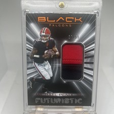 Michael Penix Jr. 2025 Panini Black Futuristic Gold Patch #FUT-MPJ Falcons /50