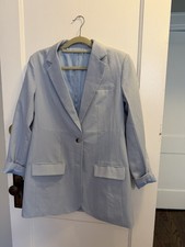 Womens Size S Blazer Jacket Light Blue Preppy Career