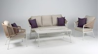 3-Sitzer Sofa Wohnzimmer Set Sessel Couchtisch Modern Set Premium Set