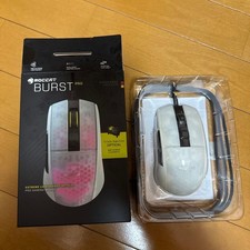 Roccat Burst Pro Gaming Mouse Wired White Titan Switch Optical Used