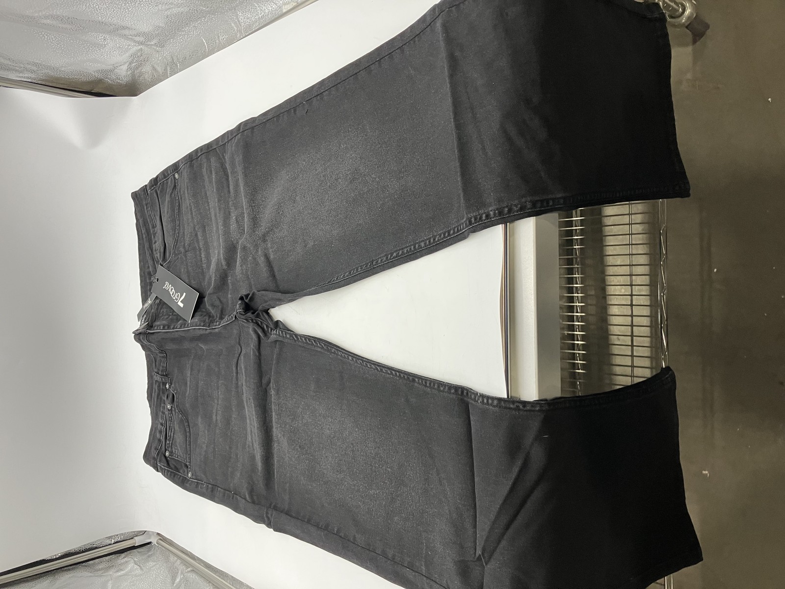 7GROOVE 7 GROOVE МУЖСКИЕ ДЖИНСЫ ПРЯМОГО КРОЯ ИЗ ДЕНИМА, РАЗМЕР МУЖСКОЙ 40/32 - ЧЕРНЫЙ, ПРОМЫТЫЙ