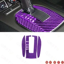For Chevrolet Camaro 10-15 Purple Carbon Fiber Gear Shifter Panel Trim Interior