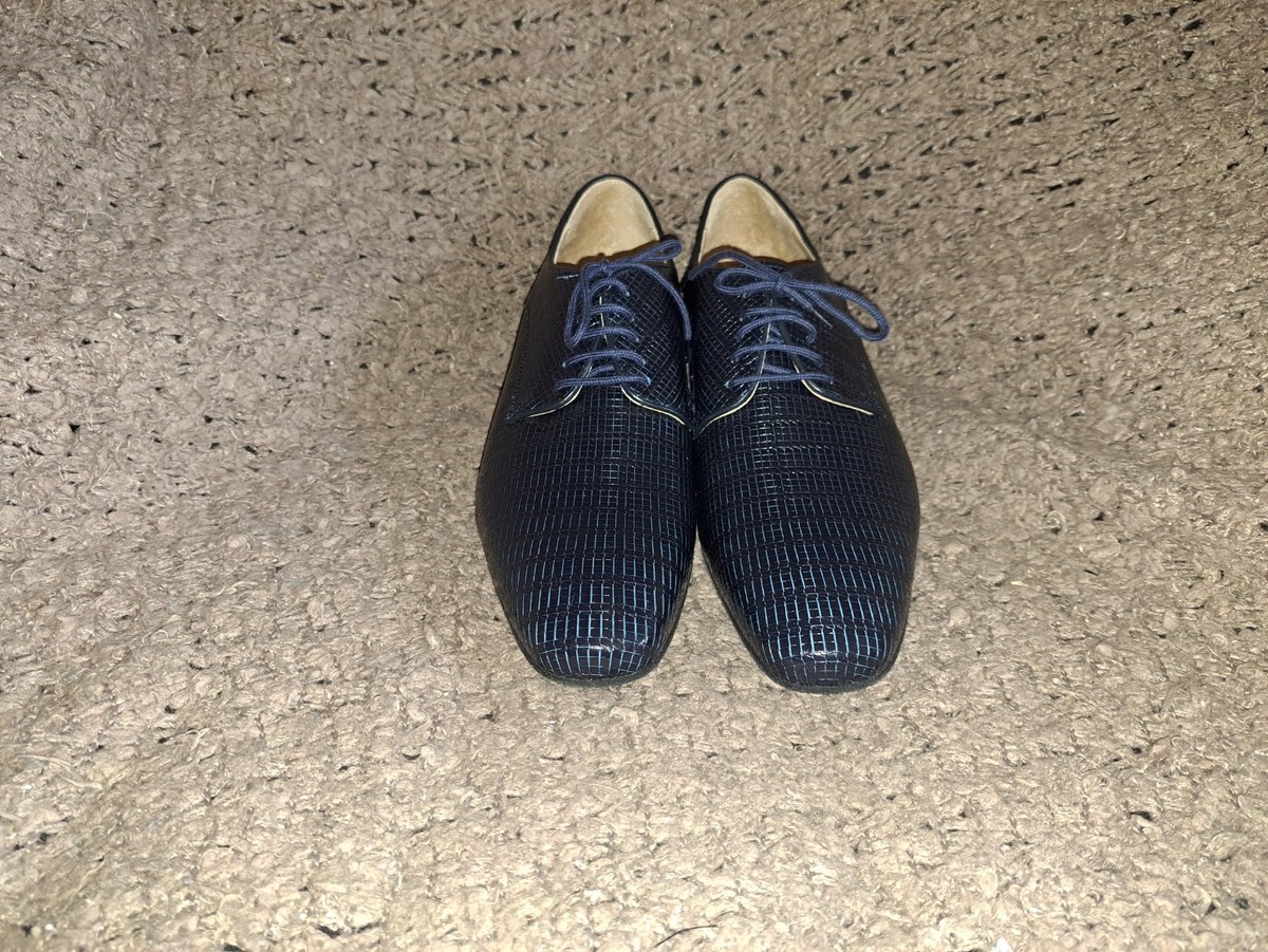 WERNER KERN-Ravenna-Blue/Black Printed Leather-Dance Shoes  display picture 1