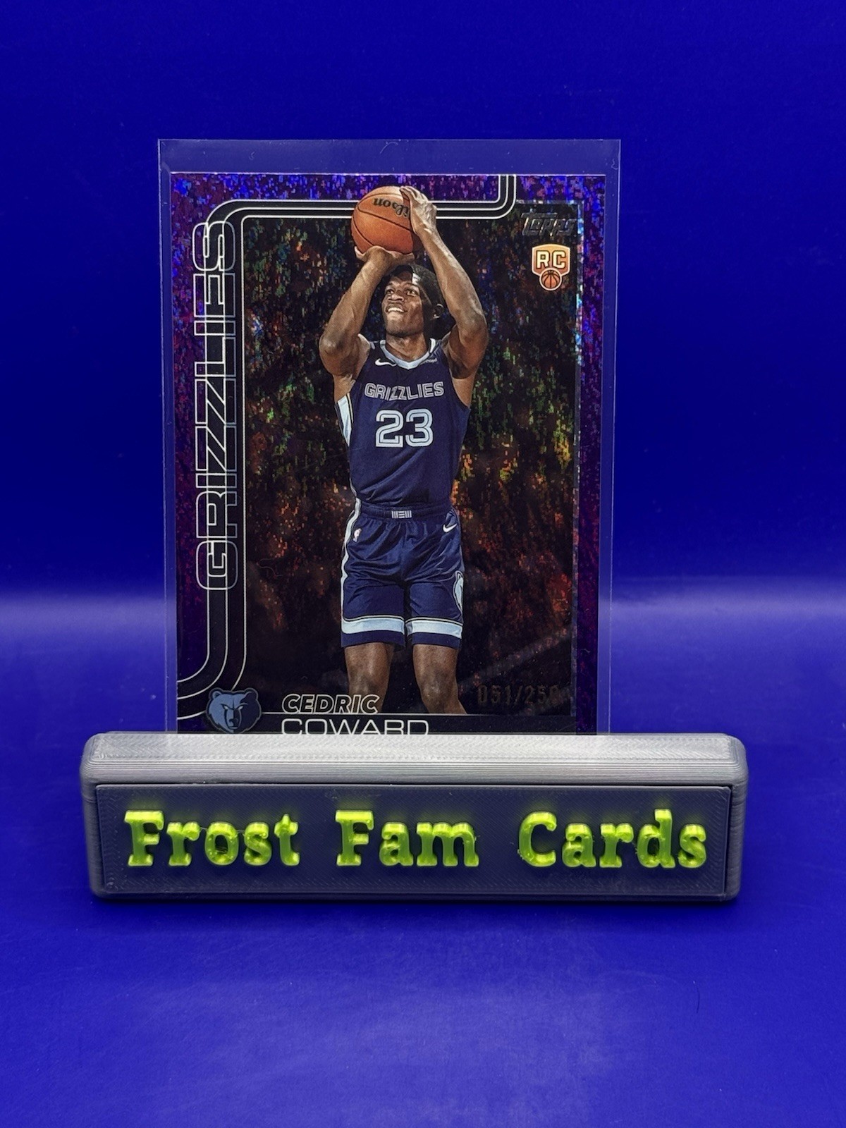 2025-26 Topps - Cedric Coward #211 Purple Rainbow /250 (RC) Memphis Grizzlies
