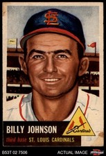 1953 Topps #21 Billy Johnson Cardinals 1.5 - FAIR