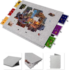 2000 Piece Tilting & Foldable Puzzle Table with 2-In-1 Designed Stand & Cover, L