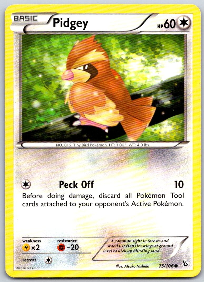 Pidgey 75/106 XY - Flashfire Common MP