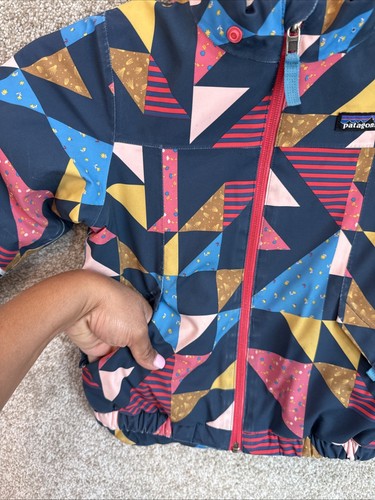 Patagonia Snow Jacket Girls Sz 4T Multi Geometric Insulated Full Zip Coat 61116 - Picture 14 of 19