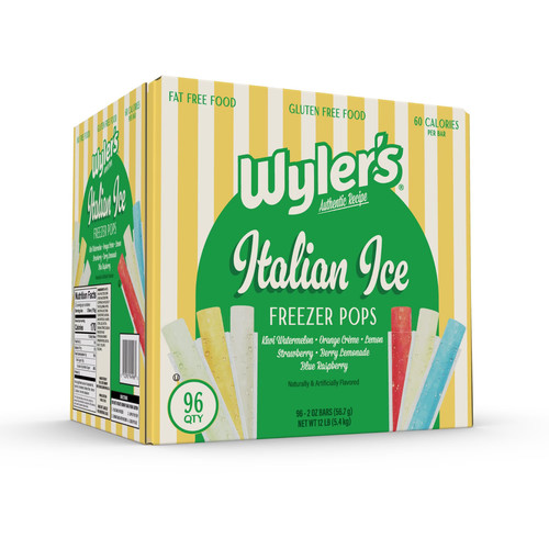 Wyler's Authentic Italian Ice Freezer Pops 2 oz 96 Count Variety