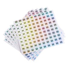 Capital Letter Stickers, Alphabet H Round Self-Adhesive Letter Labels,10 Sheet
