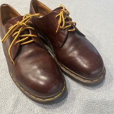 Dr. Martens 1461 Brown Leather Oxford Shoes Made in England Mens Vintage US9