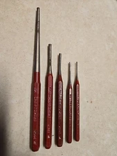 Craftsman Roll Pin Punch Set, made in USA 5 pcs Set 4000 Series 