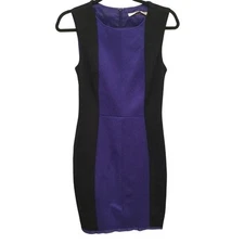 Trina Turk Womens Sheath Dress XS Slimming Lines Black Blue Cocktail Old Money