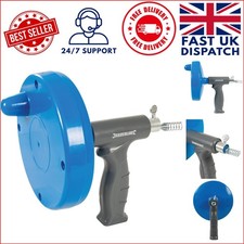 Professional 6m Drain Unblocker with Ergonomic Handle for Home Use, Blue/Grey