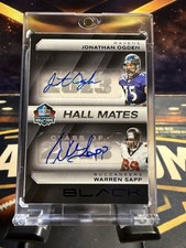 2025 Panini Black Hall Mates Dual Autograph Ogden Sapp /25 Ravens Buccaneers