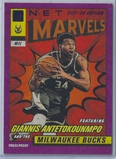 2021-22 Panini Donruss Net Marvels Press Proof Purple Giannis Antetokounmpo #9